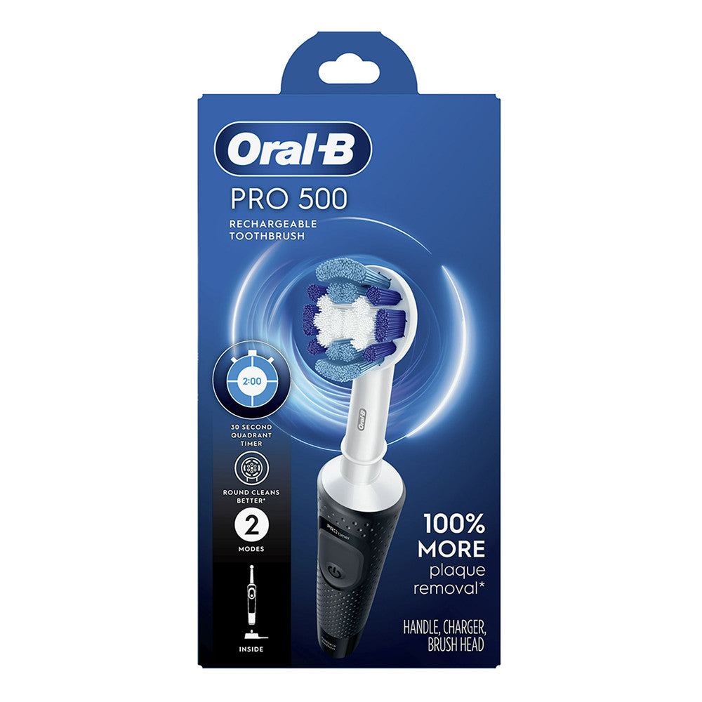 Oral-B Pro 500 Electric Toothbrush With Rechargeable Black, 1 Ct